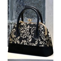 Classic Flowers Top Handle Bags Women's Handbags Purses Vintage Chinese Style Bag Wood Hand Vintage Fashion Bags