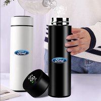 Smart Touch Screen Stainless Thermo Mug Temperature Display For Ford Ranger Focus Kuga Mustang S-MAX Transit Mondeo Fusion Fiest