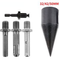 Firewood Splitter Machine Drill Bit Wood Cone Punch Driver Square/Round/Hex Shank Drill Bit Split Drilling Tool Firewood Chopper