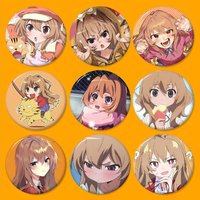 TIGER X DRAGON Toradora Aisaka Taiga Button Pin Handmade Brooch for Clothes Badge Backpack Decoration Jewelry Accessories