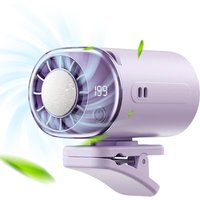 Portable Fan Clip On Car LED Display Air Conditioner With 199 Speeds Vehicle Cooling Fan For Truck Sedan RV Camping Outdoor