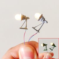 2Pcs Miniature 3V Led Lights Model Diy Building Street Landscape Wall Lamp Indoor Scene Layout Lighting Materials Diorama Kits