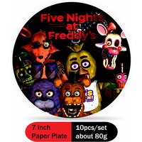 FIve Night At Freddys Birthday Party Decoration FNAF Plate Cup Stickers Balloon For Kid Event Suppli Disposable Tableware Banner