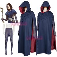 LOL Arcane Season 2 Viktor Machine Herald Cosplay Costume Hooded Cloak Robe Glove Wig Adult Man Halloween Christmas Suit