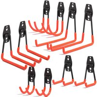 AliExpress NONE 1/10PC Heavy Duty Metal Hook Garage Organizer Wall Mount Bicycle Hanger Hooks Anti-slip Storage Hook Garage Storage Tool