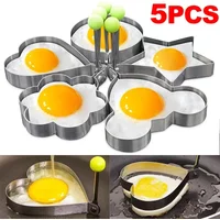 New Stainless Steel Fried Egg Mold Heart Pancake Maker Breakfast Baking Omelette Rings Cooking Tools Kitchen Accessories Gadget
