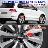 4 SZT. 135mm 4F0601165N Dekiel Kołpak Kół Samochodowy Pasuje do Logo Pięciokątnego VW Volkswagen Akcesoria Samochodowe