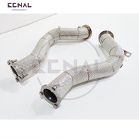 Ecnal Exhaust for Porsche cayenne GTS 958.2 High Quality Exhaust Pipe SS304 Downpipe with Heat Shield