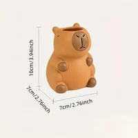 Cute Capybara Shaped Pen Holder Multifunctional Makeup Brush Organizer Desktop Storage Office Home Desk Decor Holiday Gift