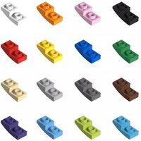 200pcs MOC Assembles Particles 24201 Slope Curved 2 x 1 Inverted Building Blocks DIY Model Educational High-Tech Spare Brain Toy