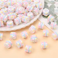 10Pcs 16mm Colorful Resin Beads Baby Teething Bead ForTeether Pendant Chian Necklace Accessories Infant Chew Toy