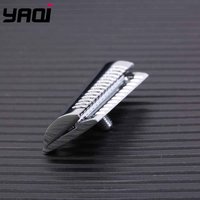 YAQI Razor Stainless Steel Top Aggressive Chrome Color Double-edged Mens Slant Safety Razor Head Replacement Accessory