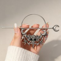Gothic Retro Viking Exquisite Three-dimensional Crow Moon Women's Hair Clip Norwegian Party Role-playing Fashion Hair Accessory