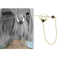 Viking Hairclip Gohic Moon Hair Fork Women Hair Disk Stick Hairclip Metal Jewelry Gifts