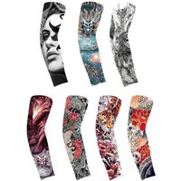 AliExpress NONE 1pc Summer Tattoo Sleeve UV Solar Arm Cover Cycling Cuff Quick Drying Cool Breathable Ice Silk Anti-Sunburn Print Tattoo Sleeve