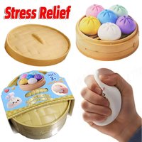 Mini Squishy dumpling squishies Bun Sensory Fidget Toys Colored Glitter Steamer Bun Decompression Ball Small Squeezable Toys