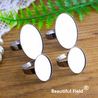 Stainless Steel 12pcs Fit 13x18mm 18x25mm Ring Settings Oval Cabochon Base Cameo Blank Tray Jagged