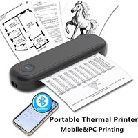 L86 portable wireless Bluetooth thermal printer 203dpi supports A4/A5 US Letter&Legal Compatible with iOS Android Laptop&PC