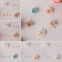 3 Sizes Different Types Mini Flower Petal Polymer Clay Cutters Clay Molds For DIY Complete Flower Earrings Jewelry Decoration