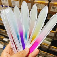 5/10Pcs Professional Gradient Glass Nail Files Strip Double-Sided Sanding Buffer Grinding Polishing Nailfile Manicure Tools