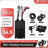 Ebike Sine Wave Controller 48V 72V 80A with Light Function UKC1 LCD Display Brushless 5000W Motor For Electric Bike Motor Kit