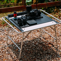 2/3 Unit IGT Table Frame Lightweight Aluminum Alloy Table Folding Camping Desk Picnic Tactical Desk IGT System Outdoor Hiking
