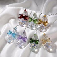 Garden Suncatchers Set Clear Multi-Color Hanging Decor Faceted Crystal Prism Sparkling Window Hanging Ornament For Outdoor Yard