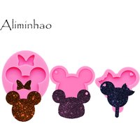 DY0355 Shiny Mouse Hat and Hand Keychains Mould DIY Resin Epoxy Mold for Jewelry Pendant Tools for Keychains