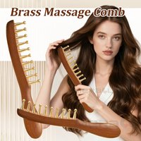 Ten Teeth Meridian Massage Comb Scalp Massage Comb Gua Sha Head Massager for Hair Growth Hair Massage Wooden Gift for Women