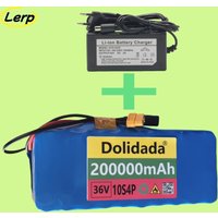 Electric scooter 10S4P 200000 lithium battery 36v 18650 battery 36v 200Ah electric scooter 36v electric scooter battery+charger.