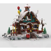 1483-piece MOC Christmas Series Building Winter Kindergarten Model DIY Assembly Block Toy - Holiday and Birthday Gift