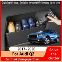 For Audi Q2 2017~2026 2025 2024 23 Thickening Trunk Storage Partition Multifunction Storage Auto Interior Parts Car Accessories