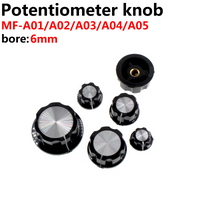 20PCS MFA01 MFA02 MFA03 MFA04 MFA05 knob Switch A-1 A-2 A-3 A-4 A-5 potentiometer knob Bakelite knob cap inner bore:6mm