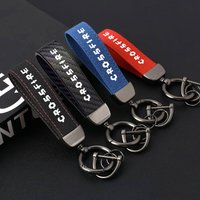 Suede Car Key Rings For Men Women Fashion Key Accessory Keyrings Gifts Customized Logo For Chrysler CROSSFIRE Car Accessories