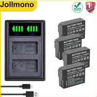 4Pcs 1800mAh DMW BLC12 Battery + LED USB Dual Charger Type C Port for Panasonic Lumix FZ1000 FZ200 FZ300 G5 G6 G7 GH2 GX8
