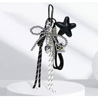 Trendy Bag Hanging Charm Bowknot Star Key Ring Versatile Keychain Pendant Exquisite Backpack Decoration Accessories Gifts