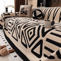 Nowy ochraniacz na sofę w stylu boho, vintage wygodny i ciepły koc z polaru na sofę, odpowiedni dla zwierząt, antypoślizgowa ochrona, luksusowy