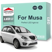 8Pcs LED Interior Light Bulb Kit For Lancia Musa 2004 2005 2006 2007 2008 2009 2010 2011 2012 Car Map Dome Trunk Canbus No Error