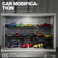 Collector 1/64 Industrial Warehouse Miniature Scene Simulation Alloy Car Model Versatile Vehicle Storage and Display Stand