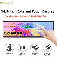 Wisecoco12.3/14.5'' 1920x720 Stretched Bar Screen Pc Monitor HDMI Touch Portable Gaming Monitor for PC Laptop Raspberry Pi 5/4/3