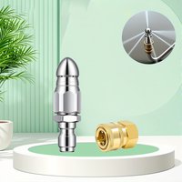 2Pcs cleaning machine drain nozzle set, sewage nozzle combination, 1/4 inch high-pressure cleaning machine drain nozzle