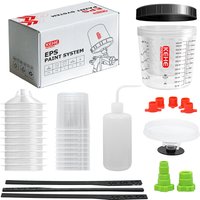 KEHE10pcs Paint Spray Gun Cup 600ml 20oz Plastic Paint Mixing Cup Disposable Paint Cup Spray Gun Pot Type H/O Quick Cup