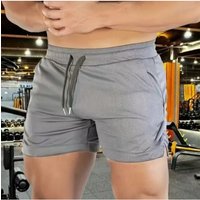 Summer thin mesh sports shorts men's breathable trend muscle fitness training three point pants running casual sports shorts