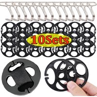 Car Accessory Car Seat Covers Chucks Metal Hooks Locking Clip Plastic Fixed Buckles Car Seat Cover Plum Plate Metal Hooks 10sets