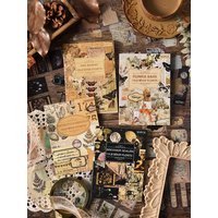 20pcs Waterproof PET Retro Vintage British Style DIY Journal Collage Stickers