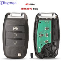 jingyuqin 3 Button Flip Folding Remote Car Key For Kia K3 Sorento Sportage 2013 2014 2015 433mhz with ID46/ID70 Transponder