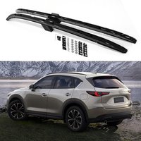 2PCS Roof Rail Racks Fits For Mazda CX-5 2017-2025 Cross Bars Luggage Carrier Black Aluminium