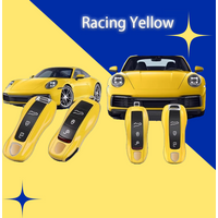 Racing Yellow Key Case for Porsche Cayman Cayenne 911 970 981 991 Panamera Spyder Carrera Macan Boxster Key Cover Protect Fob