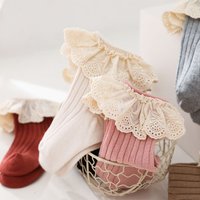 Autumn Ruffle Kids Socks Toddlers Baby Girls Lace Frilly Flower Short Socks Cotton Children Princess Dance Socks For 0-5 Years