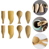 1Set Bamboo Tea Spoons Fine Workmanship Milk Powder Scoops Jam Spoon Multipurpose Kitchen Use Assorted Color Tea Spoons